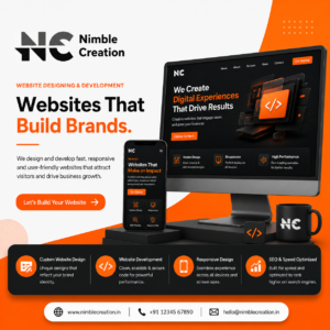Website designing and development services with responsive design, custom websites, SEO, and high performance