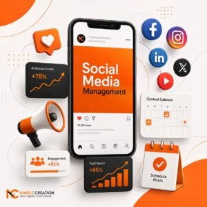 Social media management with content planning, audience growth, engagement, and social media analytics